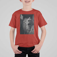 Funny Bigfoot Selfie Halloween T Shirt For Kid Sasquatch Ghost Haunted House - Wonder Print Shop