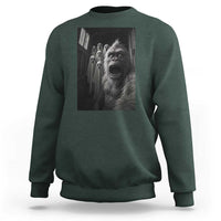 Funny Bigfoot Selfie Halloween Sweatshirt Sasquatch Ghost Haunted House - Wonder Print Shop