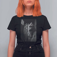 Funny Bigfoot Selfie Halloween T Shirt For Women Sasquatch Ghost Haunted House - Wonder Print Shop