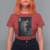 Funny Bigfoot Selfie Halloween T Shirt For Women Sasquatch Ghost Haunted House - Wonder Print Shop