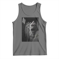 Funyy Bigfoot Selfie Halloween Tank Top Sasquatch Ghost Haunted House - Wonder Print Shop