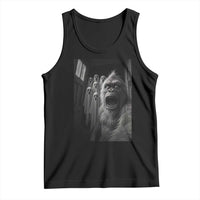Funyy Bigfoot Selfie Halloween Tank Top Sasquatch Ghost Haunted House - Wonder Print Shop