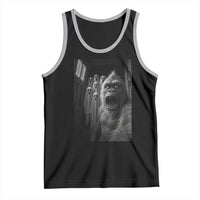 Funyy Bigfoot Selfie Halloween Tank Top Sasquatch Ghost Haunted House - Wonder Print Shop