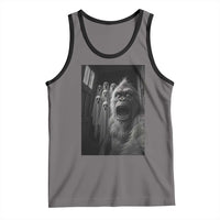 Funyy Bigfoot Selfie Halloween Tank Top Sasquatch Ghost Haunted House - Wonder Print Shop