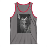 Funyy Bigfoot Selfie Halloween Tank Top Sasquatch Ghost Haunted House - Wonder Print Shop
