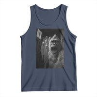 Funyy Bigfoot Selfie Halloween Tank Top Sasquatch Ghost Haunted House - Wonder Print Shop