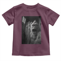 Funny Bigfoot Selfie Halloween Toddler T Shirt Sasquatch Ghost Haunted House - Wonder Print Shop
