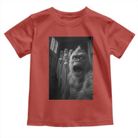 Funny Bigfoot Selfie Halloween Toddler T Shirt Sasquatch Ghost Haunted House - Wonder Print Shop