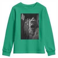 Funny Bigfoot Selfie Halloween Youth Sweatshirt Sasquatch Ghost Haunted House - Wonder Print Shop