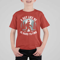 Funny Bigfoot Christmas T Shirt For Kid A Guy Like Me Is Hard To Find - Wonder Print Shop