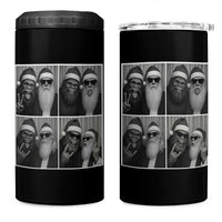Funny Bigfoot Photobooth Christmas 4 in 1 Can Cooler Tumbler Sasquatch Santa Claus Xmas - Wonder Print Shop