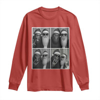 Funny Bigfoot Photobooth Christmas Long Sleeve Shirt Sasquatch Santa Claus Xmas - Wonder Print Shop