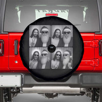 Funny Bigfoot Photobooth Christmas Spare Tire Cover Sasquatch Jesus Christian Xmas - Wonder Print Shop