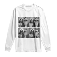 Funny Bigfoot Photobooth Christmas Long Sleeve Shirt Sasquatch Jesus Christian Xmas - Wonder Print Shop