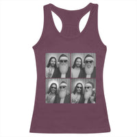 Funny Bigfoot Photobooth Christmas Racerback Tank Top Sasquatch Jesus Christian Xmas - Wonder Print Shop