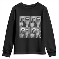 Funny Bigfoot Photobooth Christmas Youth Sweatshirt Sasquatch Jesus Christian Xmas - Wonder Print Shop