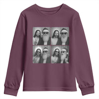 Funny Bigfoot Photobooth Christmas Youth Sweatshirt Sasquatch Jesus Christian Xmas - Wonder Print Shop
