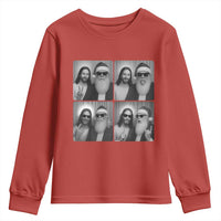 Funny Bigfoot Photobooth Christmas Youth Sweatshirt Sasquatch Jesus Christian Xmas - Wonder Print Shop