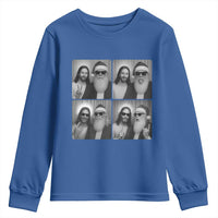 Funny Bigfoot Photobooth Christmas Youth Sweatshirt Sasquatch Jesus Christian Xmas - Wonder Print Shop