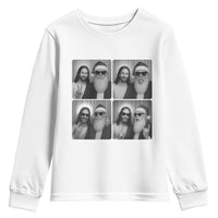 Funny Bigfoot Photobooth Christmas Youth Sweatshirt Sasquatch Jesus Christian Xmas - Wonder Print Shop
