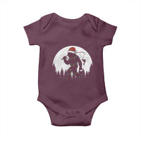 Funny Bigfoot Fishing Christmas Baby Onesie Sasquatch Moon Fisherman - Wonder Print Shop