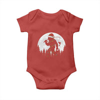 Funny Bigfoot Fishing Christmas Baby Onesie Sasquatch Moon Fisherman - Wonder Print Shop