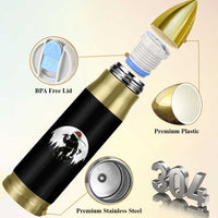 Funny Bigfoot Fishing Christmas Bullet Tumbler Sasquatch Moon Fisherman - Wonder Print Shop