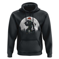 Funny Bigfoot Fishing Christmas Hoodie Sasquatch Moon Fisherman - Wonder Print Shop