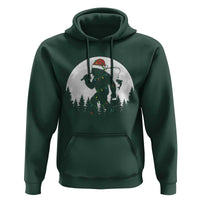Funny Bigfoot Fishing Christmas Hoodie Sasquatch Moon Fisherman - Wonder Print Shop