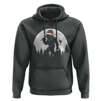 Funny Bigfoot Fishing Christmas Hoodie Sasquatch Moon Fisherman - Wonder Print Shop