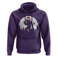 Funny Bigfoot Fishing Christmas Hoodie Sasquatch Moon Fisherman - Wonder Print Shop