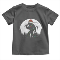 Funny Bigfoot Fishing Christmas Toddler T Shirt Sasquatch Moon Fisherman - Wonder Print Shop