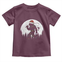 Funny Bigfoot Fishing Christmas Toddler T Shirt Sasquatch Moon Fisherman - Wonder Print Shop
