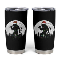Funny Bigfoot Fishing Christmas Tumbler Cup Sasquatch Moon Fisherman - Wonder Print Shop