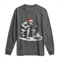 Bigfoot Guitar Christmas Long Sleeve Shirt Sasquatch Guitarist Music Xmas - Wonder Print Shop