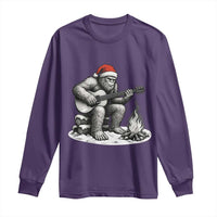 Bigfoot Guitar Christmas Long Sleeve Shirt Sasquatch Guitarist Music Xmas - Wonder Print Shop