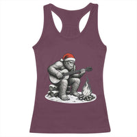 Bigfoot Guitar Christmas Racerback Tank Top Sasquatch Guitarist Music Xmas - Wonder Print Shop