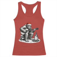 Bigfoot Guitar Christmas Racerback Tank Top Sasquatch Guitarist Music Xmas - Wonder Print Shop