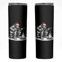 Bigfoot Guitar Christmas Skinny Tumbler Sasquatch Guitarist Music Xmas - Wonder Print Shop