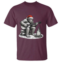 Bigfoot Guitar Christmas T Shirt Sasquatch Guitarist Music Xmas - Wonder Print Shop