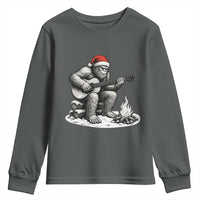 Bigfoot Guitar Christmas Youth Sweatshirt Sasquatch Guitarist Music Xmas - Wonder Print Shop