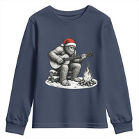 Bigfoot Guitar Christmas Youth Sweatshirt Sasquatch Guitarist Music Xmas - Wonder Print Shop