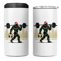 Bigfoot Gym Christmas 4 in 1 Can Cooler Tumbler Funny Sasquatch Bodybuilding Weightlifting - Wonder Print Shop