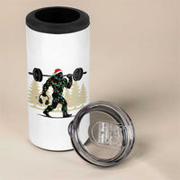 Bigfoot Gym Christmas 4 in 1 Can Cooler Tumbler Funny Sasquatch Bodybuilding Weightlifting - Wonder Print Shop