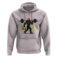 Bigfoot Gym Christmas Hoodie Funny Sasquatch Bodybuilding Weightlifting - Wonder Print Shop