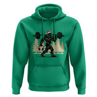 Bigfoot Gym Christmas Hoodie Funny Sasquatch Bodybuilding Weightlifting - Wonder Print Shop