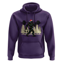 Bigfoot Gym Christmas Hoodie Funny Sasquatch Bodybuilding Weightlifting - Wonder Print Shop