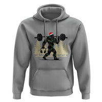 Bigfoot Gym Christmas Hoodie Funny Sasquatch Bodybuilding Weightlifting - Wonder Print Shop