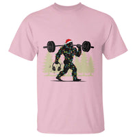 Bigfoot Gym Christmas T Shirt Funny Sasquatch Bodybuilding Weightlifting - Wonder Print Shop
