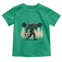 Bigfoot Gym Christmas Toddler T Shirt Funny Sasquatch Bodybuilding Weightlifting - Wonder Print Shop